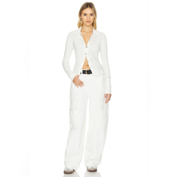 Free People We The Free Tiny Woven Top in White Large - Picture 8 of 10